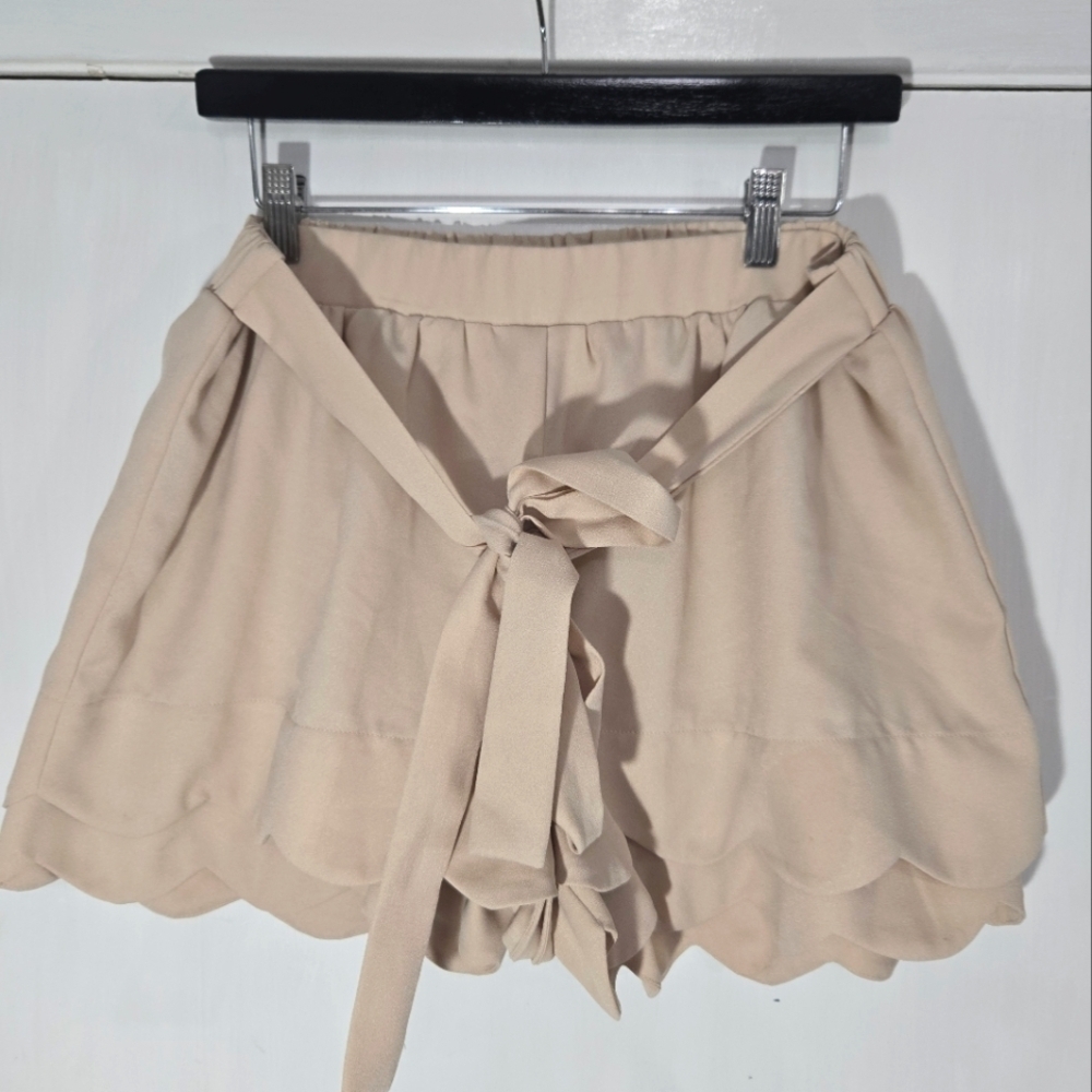 Andree By Unit Ruffle Shorts Belted Sz Large - Picture 2 of 7